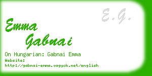 emma gabnai business card